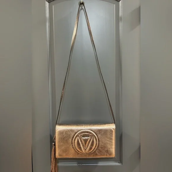 Valentino leather shoulder bag/crossbody/clutch - Bronze Metallic color - Picture 4 of 11